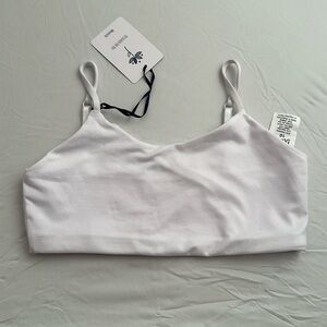 Bleuet white adjustable strap bralette